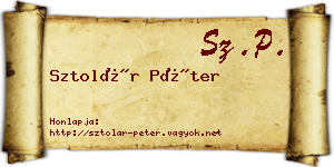 Sztolár Péter névjegykártya