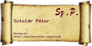 Sztolár Péter névjegykártya